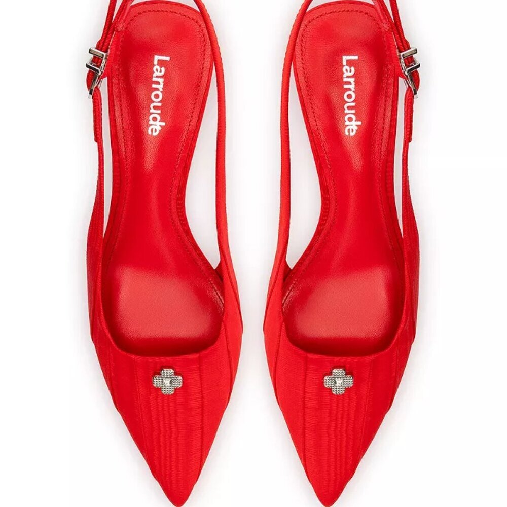 Larroude Maxine Pump In Red   Sz: 7